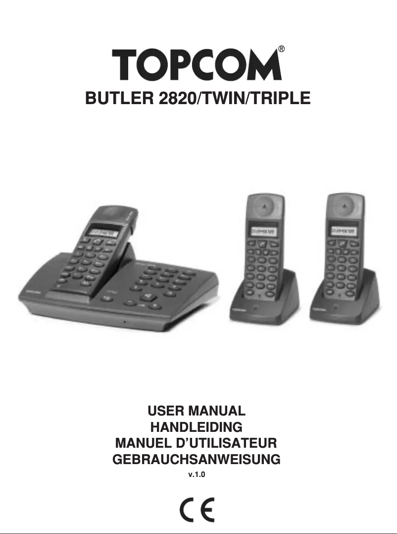 Imagen de la primera página del manual del dispositivo Butler 2820