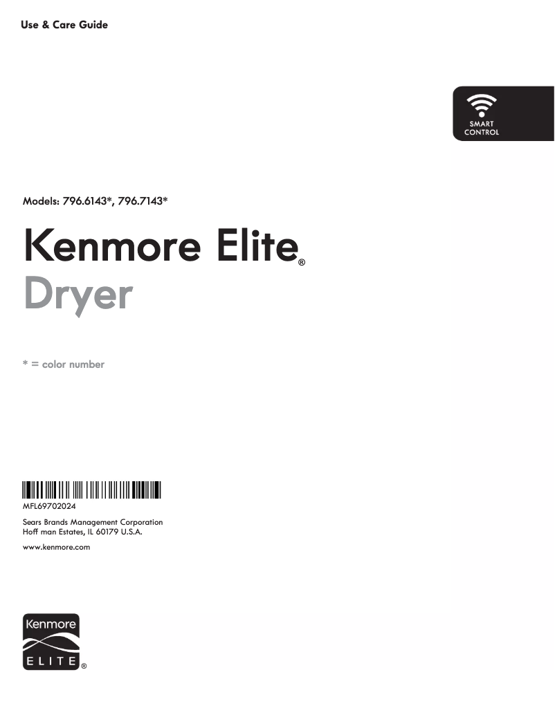 Page 1 de la notice Manuel utilisateur Kenmore 796.71433