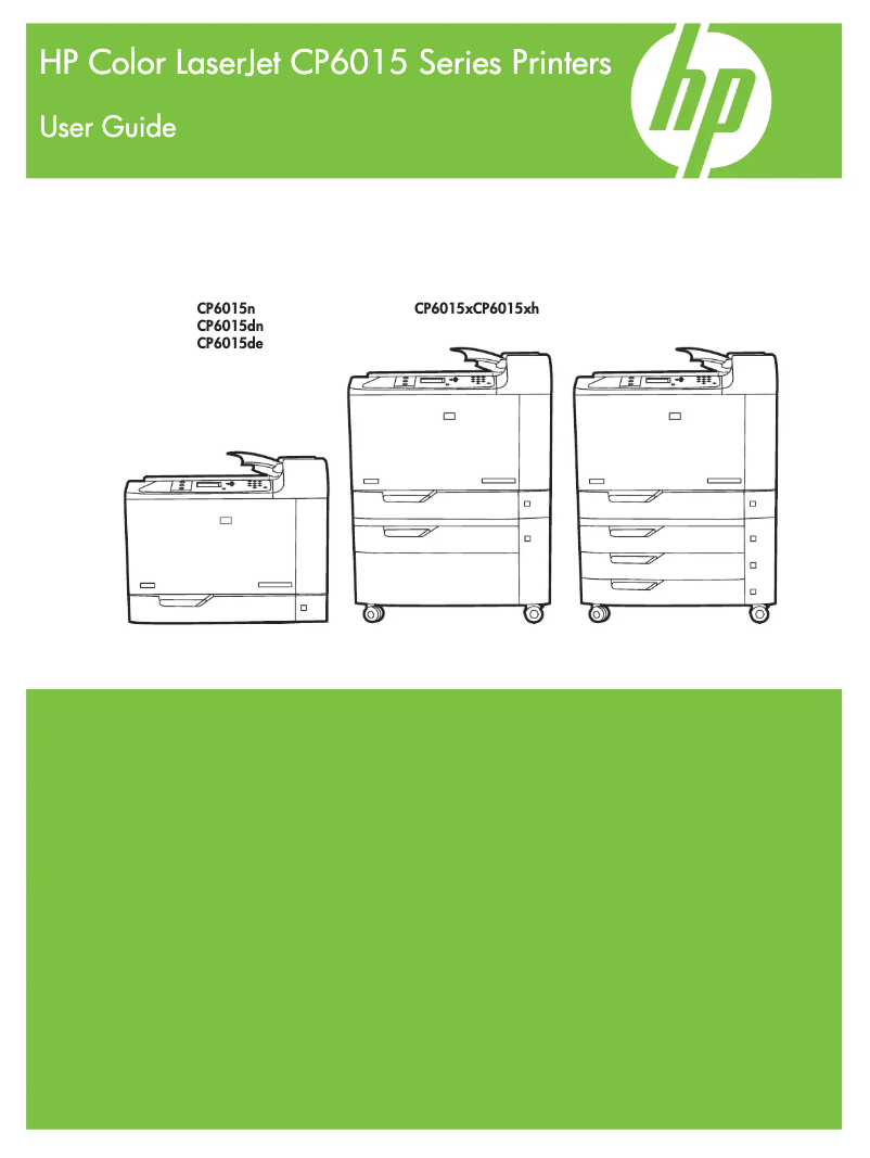 Page 1 de la notice Manuel utilisateur HP Color LaserJet CP6015DE