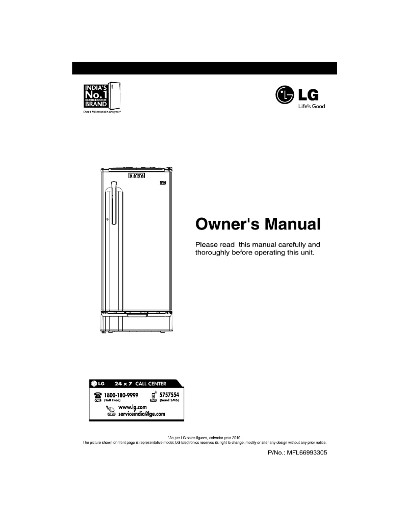 Page 1 de la notice Manuel utilisateur LG GL-205XEGA5