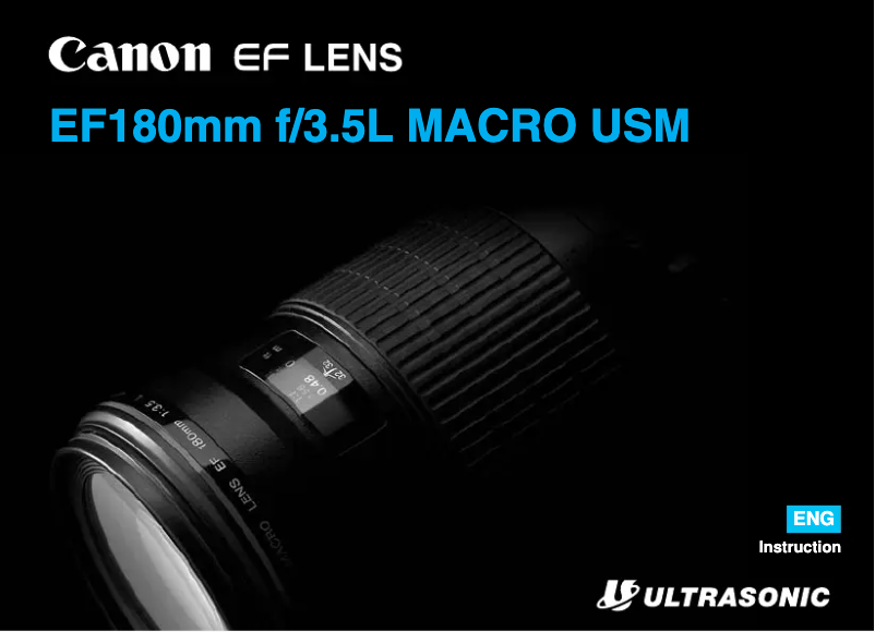 Page 1 de la notice Manuel utilisateur Canon EF 180mm f/3.5L Macro USM