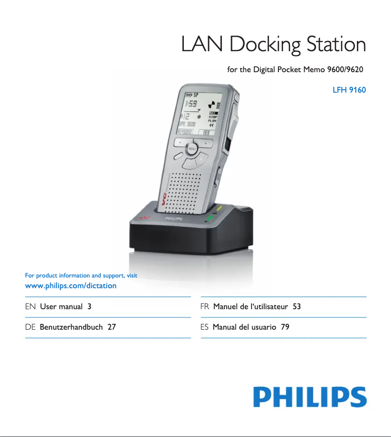 First page image of the manual for LFH 9160