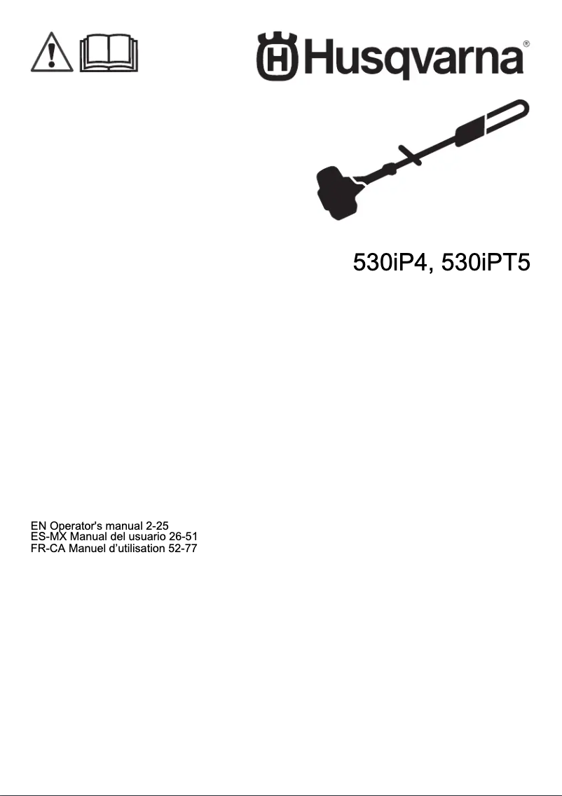 Page n°1 - Manuel utilisateur Husqvarna 530iP5