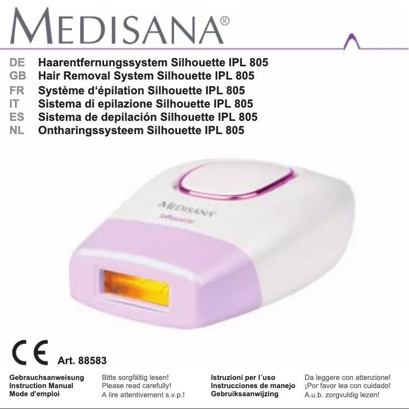 Página 1 del manual Manual de usuario Medisana IPL 805