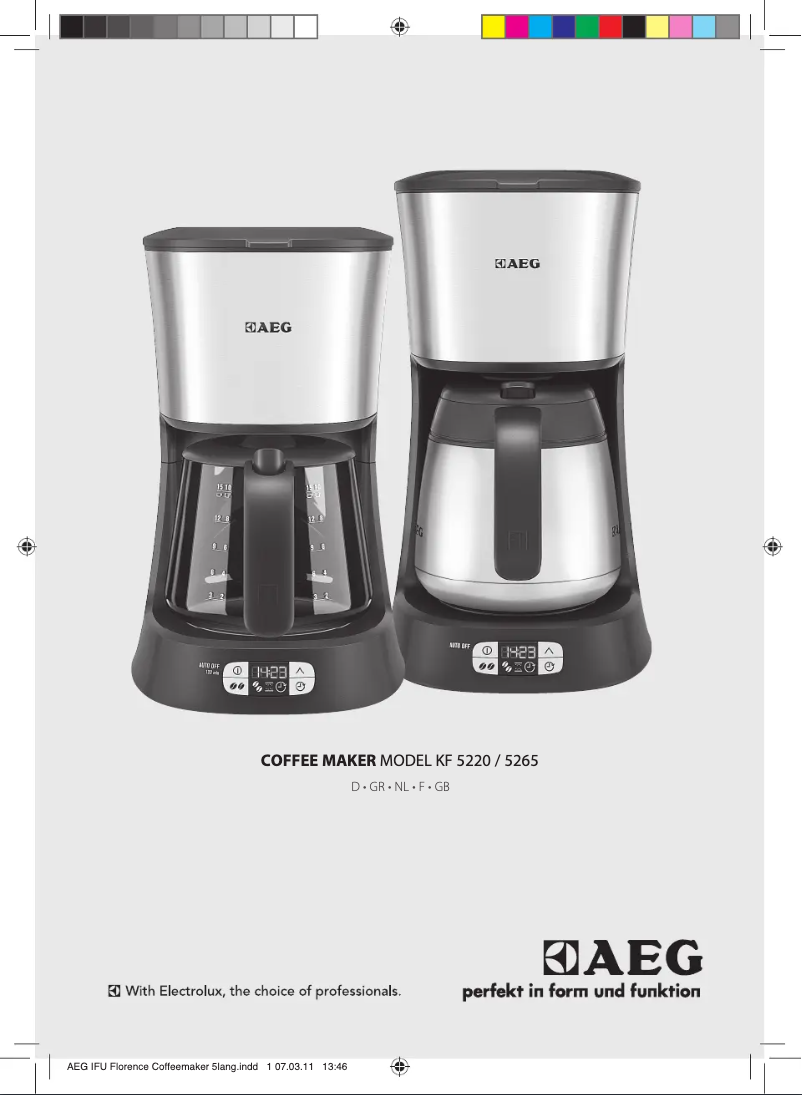Page 1 de la notice Manuel utilisateur AEG KF5265