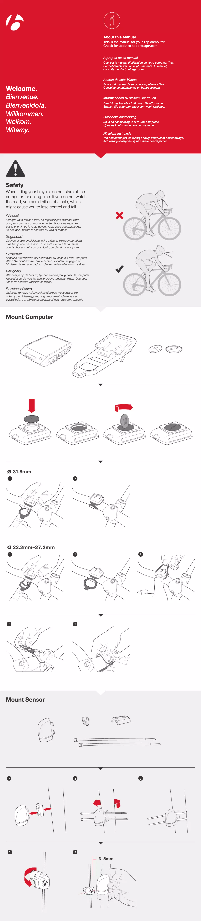 Página 1 del manual Manual de usuario Bontrager Trip 100