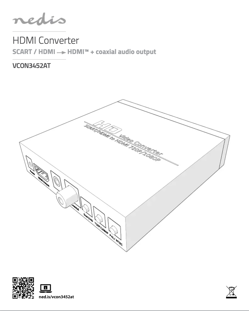 Page n°1 - Manuel utilisateur Nedis VCON3452AT