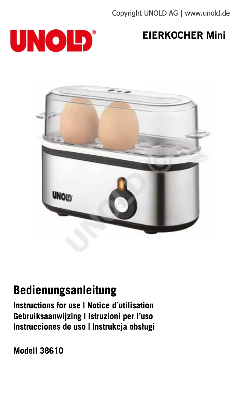 Image de la première page du manuel de l'appareil Mini 38610
