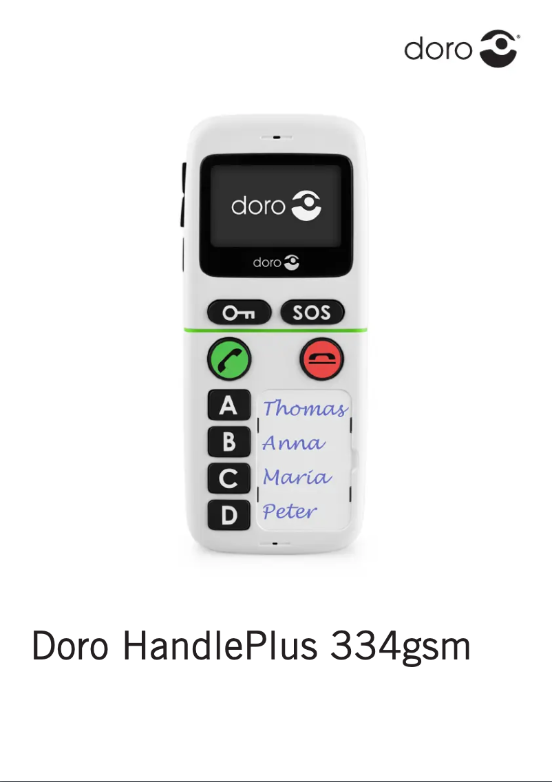 Page 1 de la notice Manuel utilisateur Doro HandlePlus 334gsm