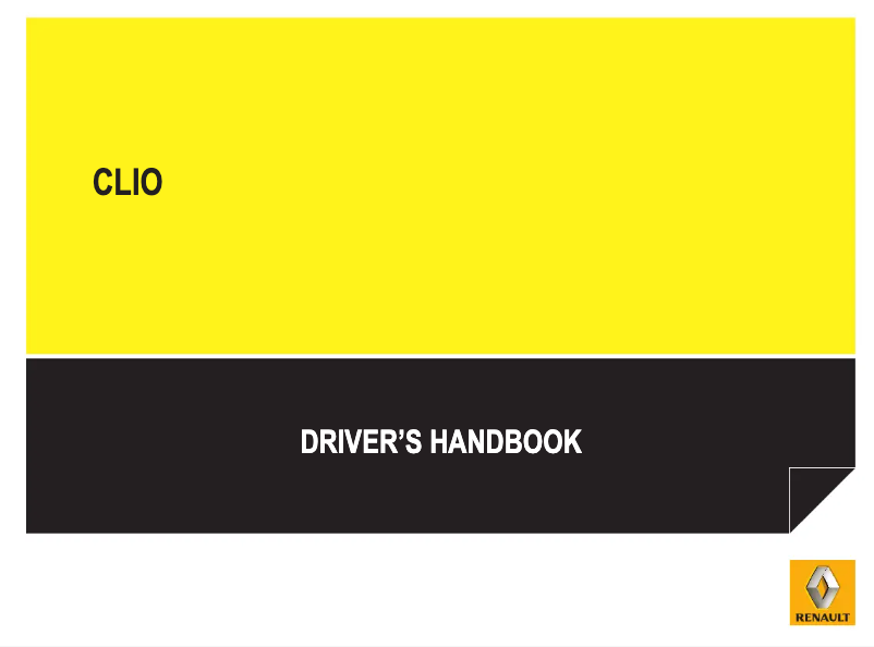 Image de la première page du manuel de l'appareil Clio Estate (2013)