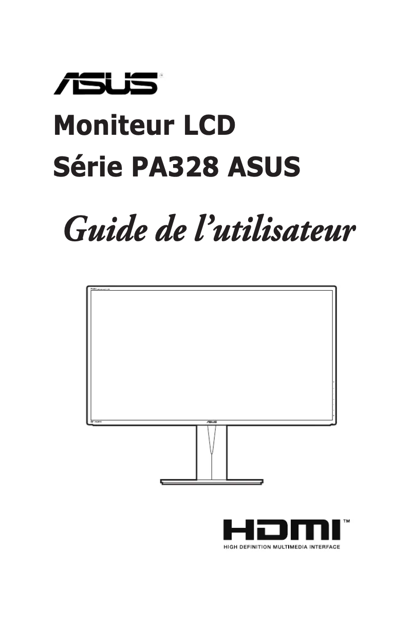 Page 1 de la notice Manuel utilisateur Asus ProArt PA328Q