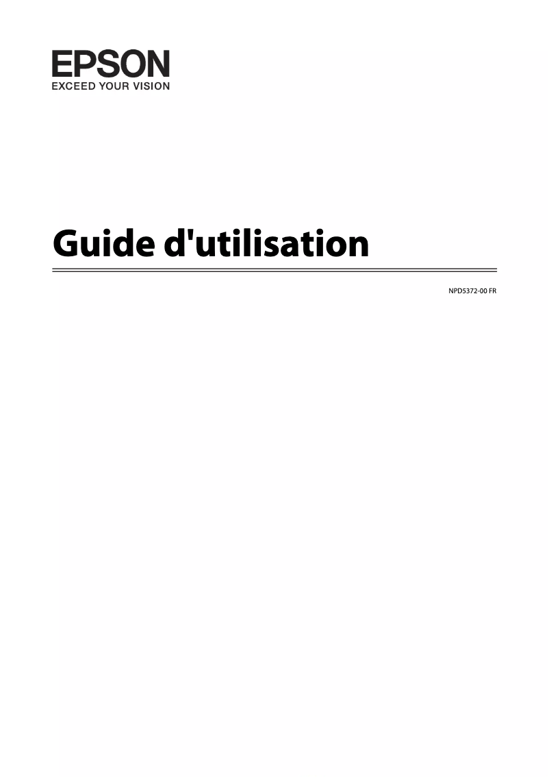 Page n°1 - Manuel utilisateur Epson Ecotank ET-14000