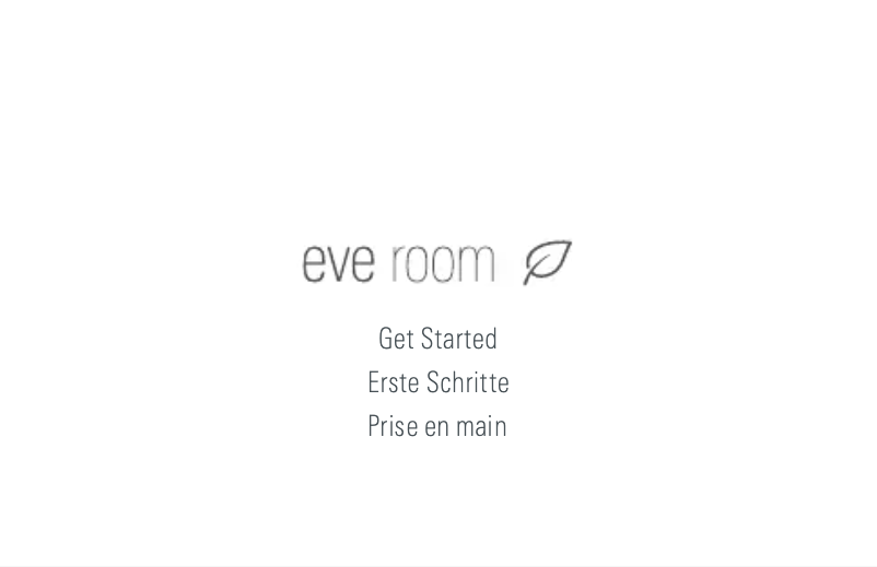 Page n°1 - Manuel utilisateur EVE Room