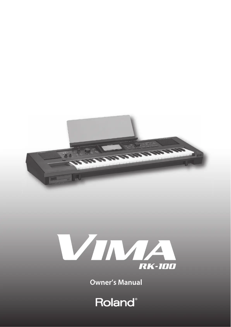 Page 1 de la notice Manuel utilisateur Roland RK-100