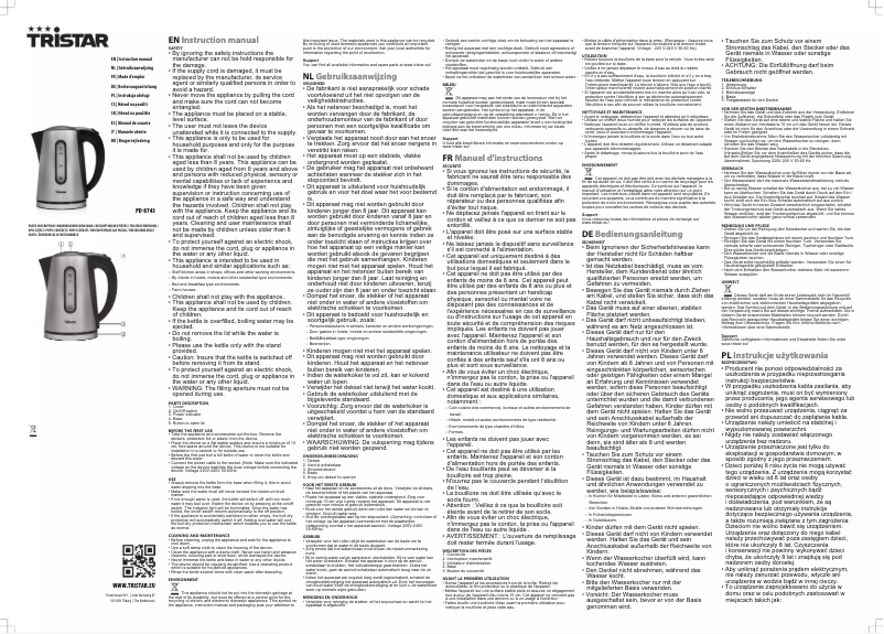 Image de la première page du manuel de l'appareil PD-8743