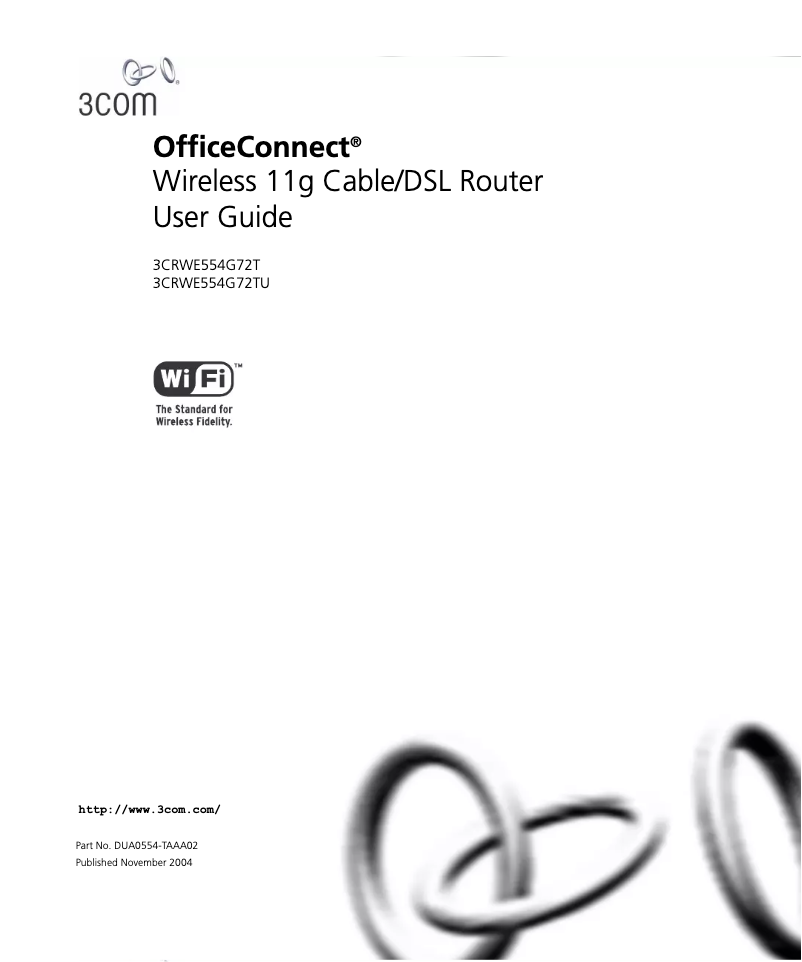 Page 1 de la notice Manuel utilisateur 3Com OfficeConnect 3CRWE554G72U