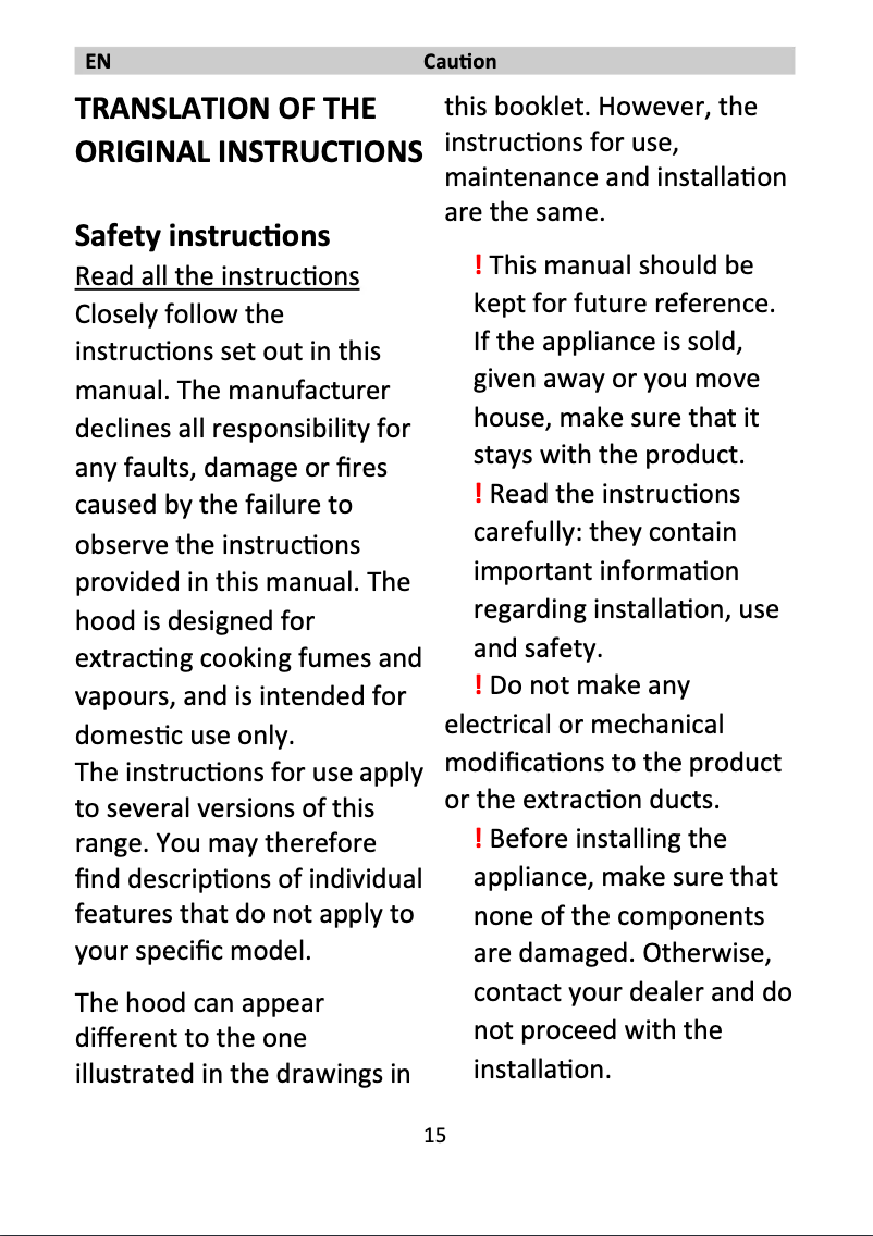 Page 1 de la notice Brochure Smeg KLT90LWHS