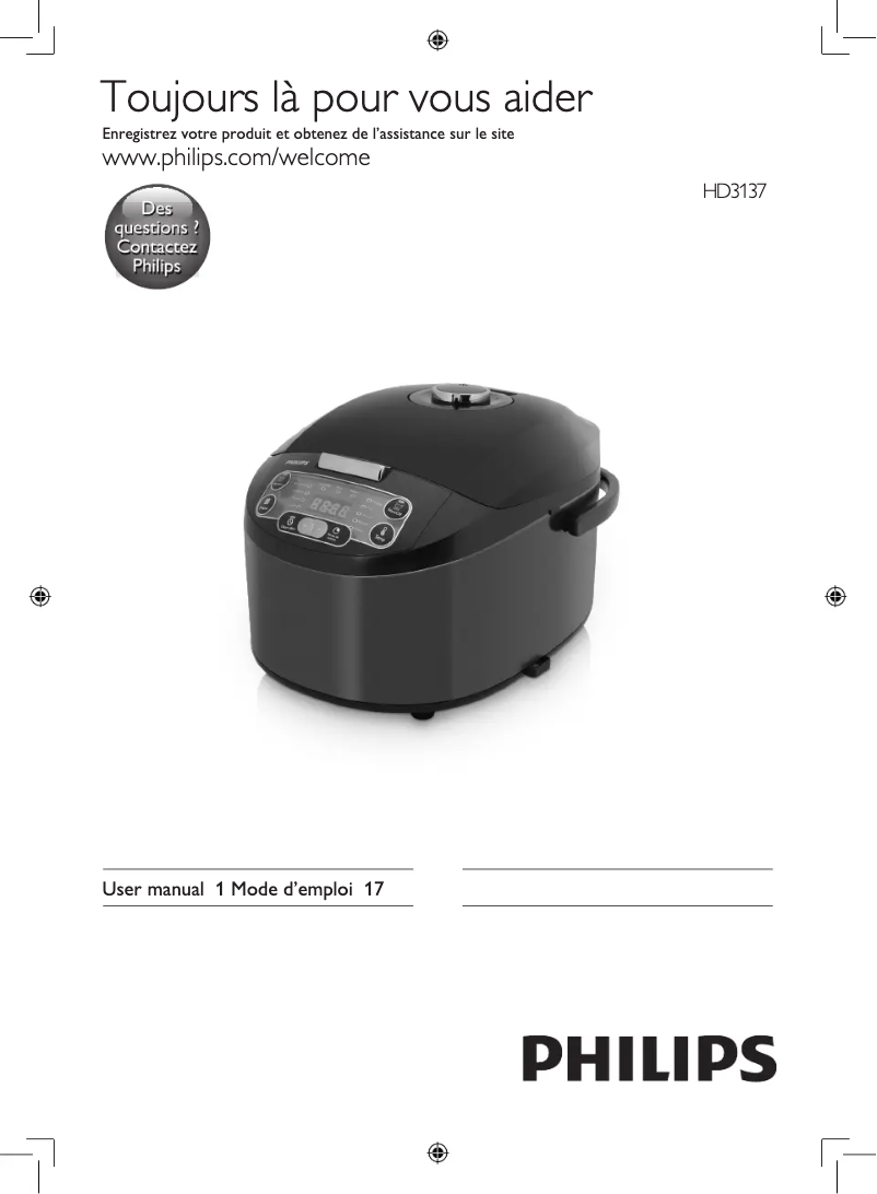 Imagen de la primera página del manual del dispositivo Viva Collection HD3137