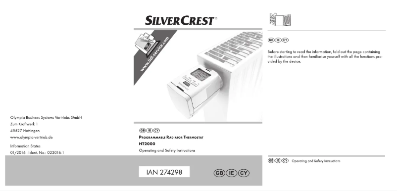 Page 1 of the manual User Manual SilverCrest HT2000