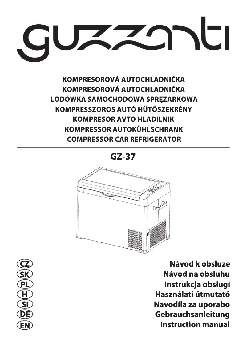 Image de la première page du manuel de l'appareil GZ-37