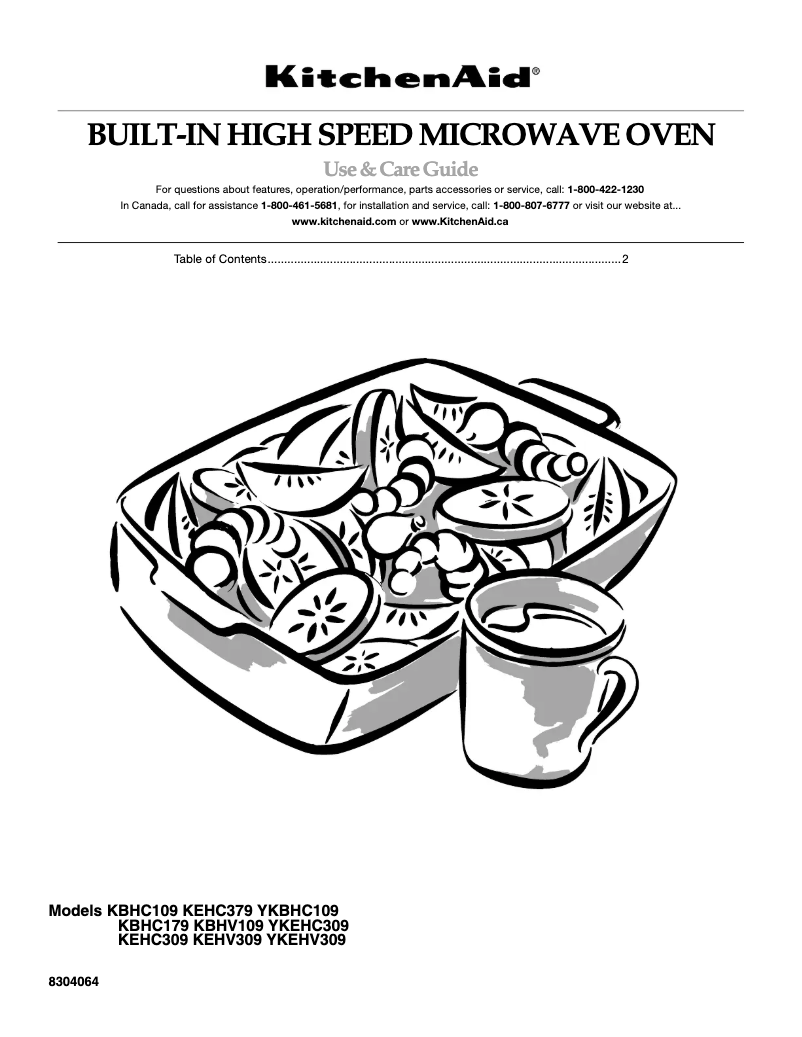 Page n°1 - Manuel utilisateur KitchenAid KBHV109PSS01