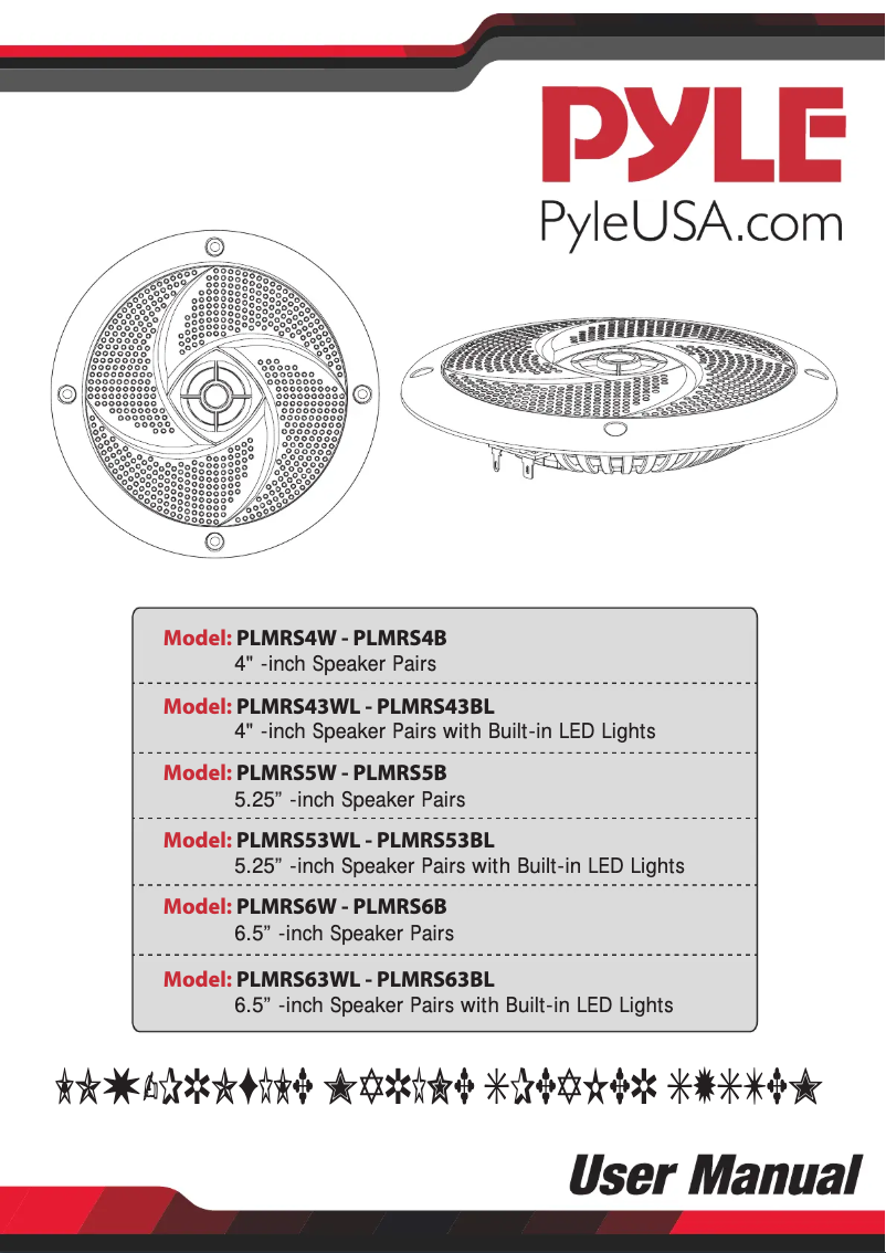 Page n°1 - Manuel utilisateur Pyle PLMRS4B.5