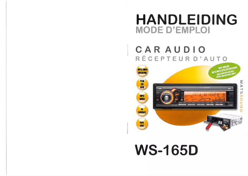 Página 1 del manual Manual de usuario Watssound WS 165D