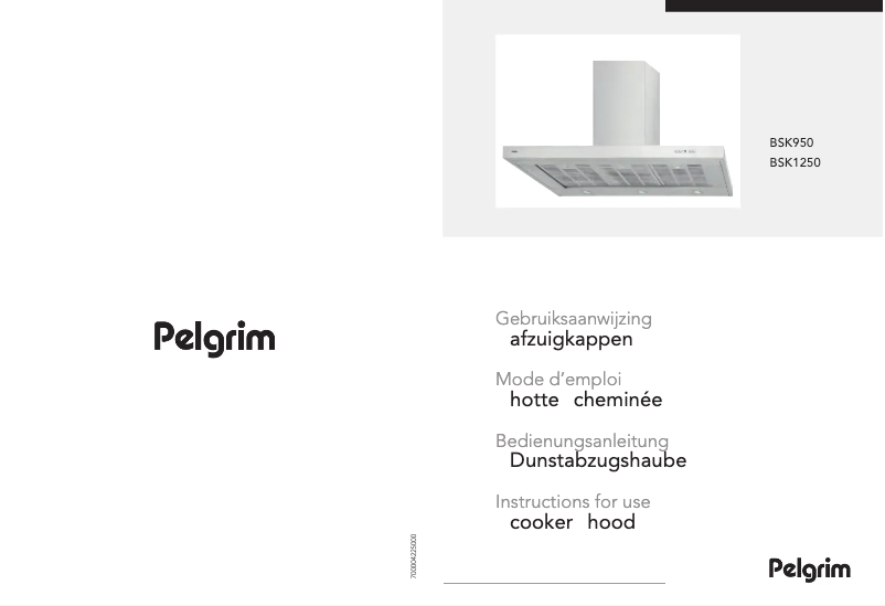 Page 1 de la notice Manuel utilisateur Pelgrim BSK1250RVS