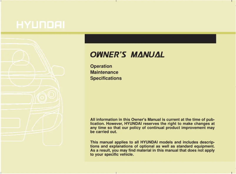Page 1 de la notice Manuel utilisateur Hyundai Elantra (2015)