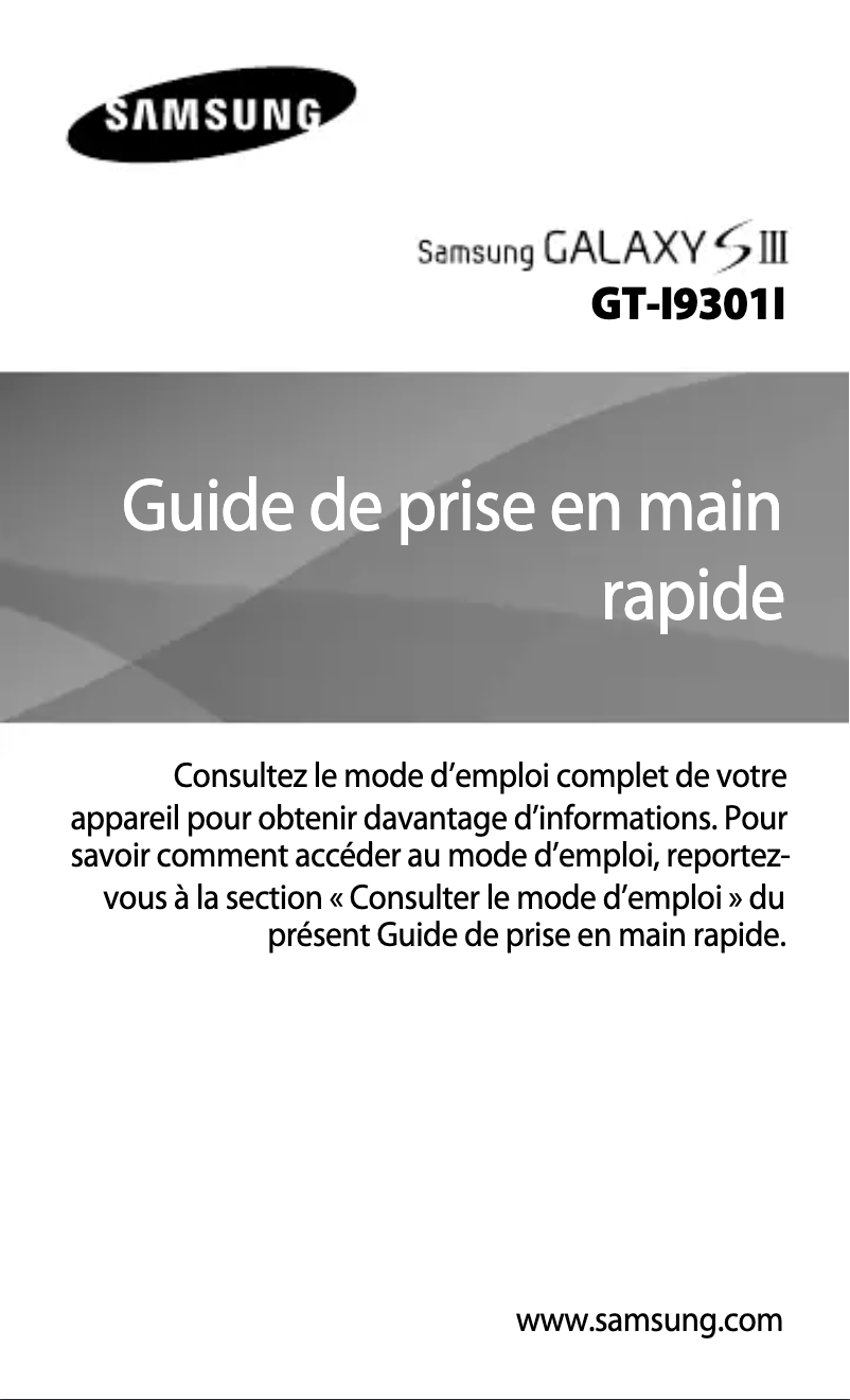Page n°1 - Manuel utilisateur Samsung Galaxy S3 Neo