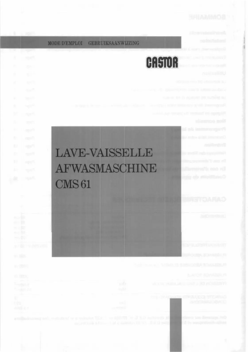 Image de la première page du manuel de l'appareil CMS 61