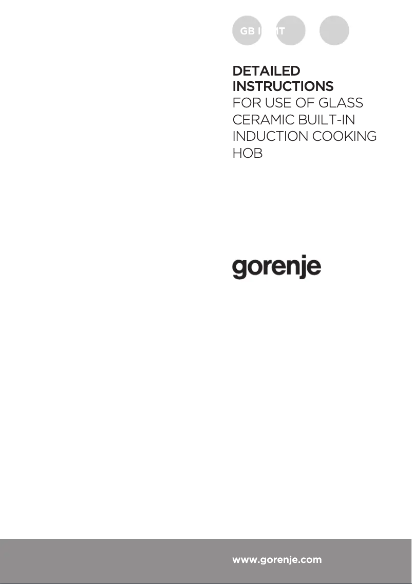 Page 1 de la notice Manuel utilisateur Gorenje IT321BSC
