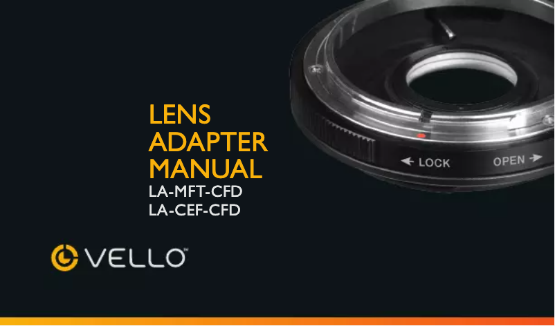 Page n°1 - Manuel utilisateur Vello LA-CEF-CFD