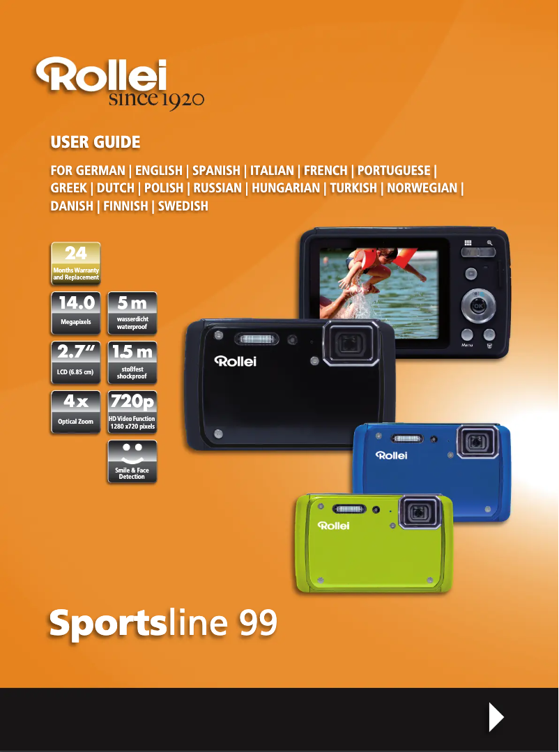 Page n°1 - Manuel utilisateur Rollei Sportsline 99