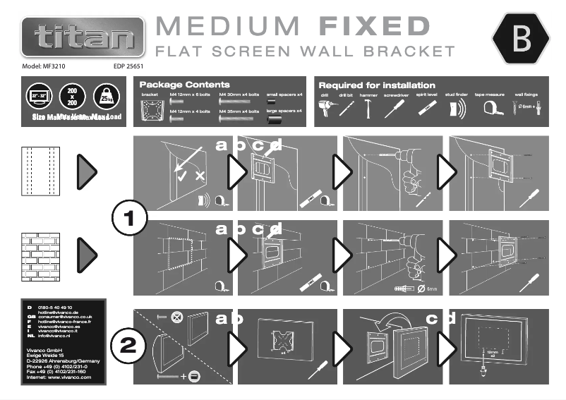Page n°1 - Manuel utilisateur Titan MF 3210