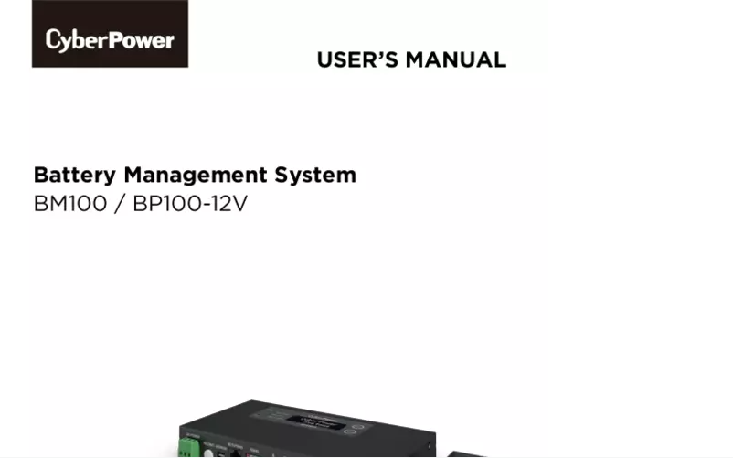 Página 1 del manual Manual de usuario CyberPower BM100-12V
