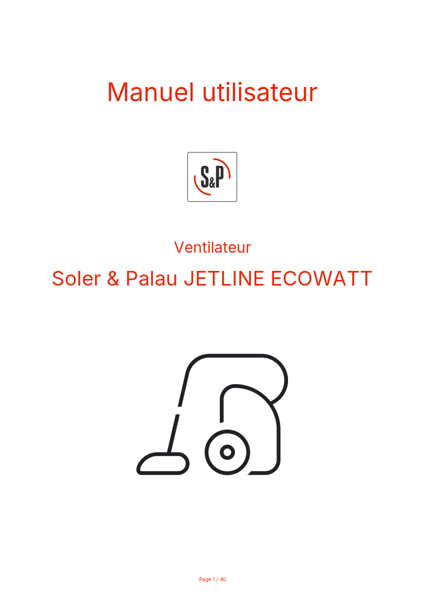Image de la première page du manuel de l'appareil JETLINE ECOWATT