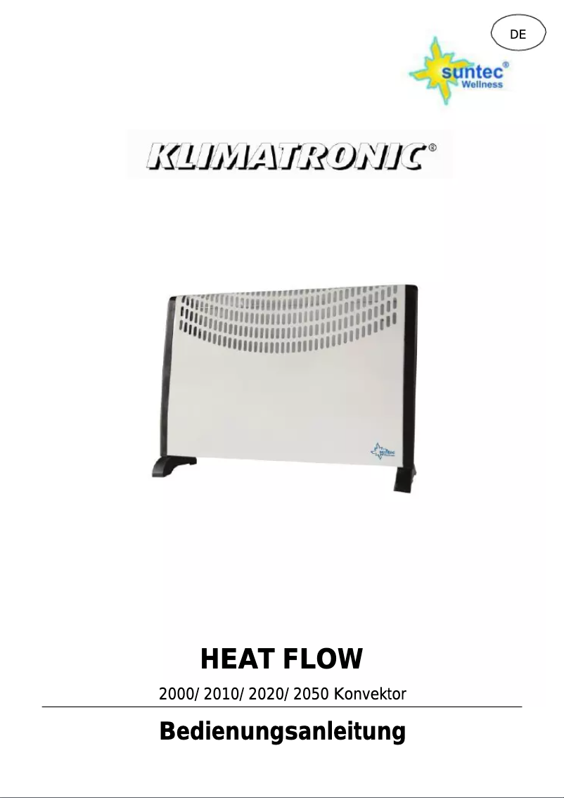 Page n°1 - Manuel utilisateur Suntec Heat Flow 2010