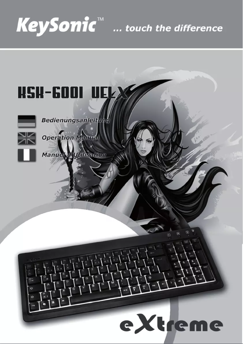 Page n°1 - Manuel utilisateur KeySonic KSK-6001 UELX