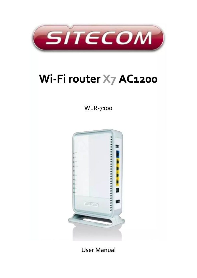 Page n°1 - Manuel utilisateur Sitecom WLR-7100
