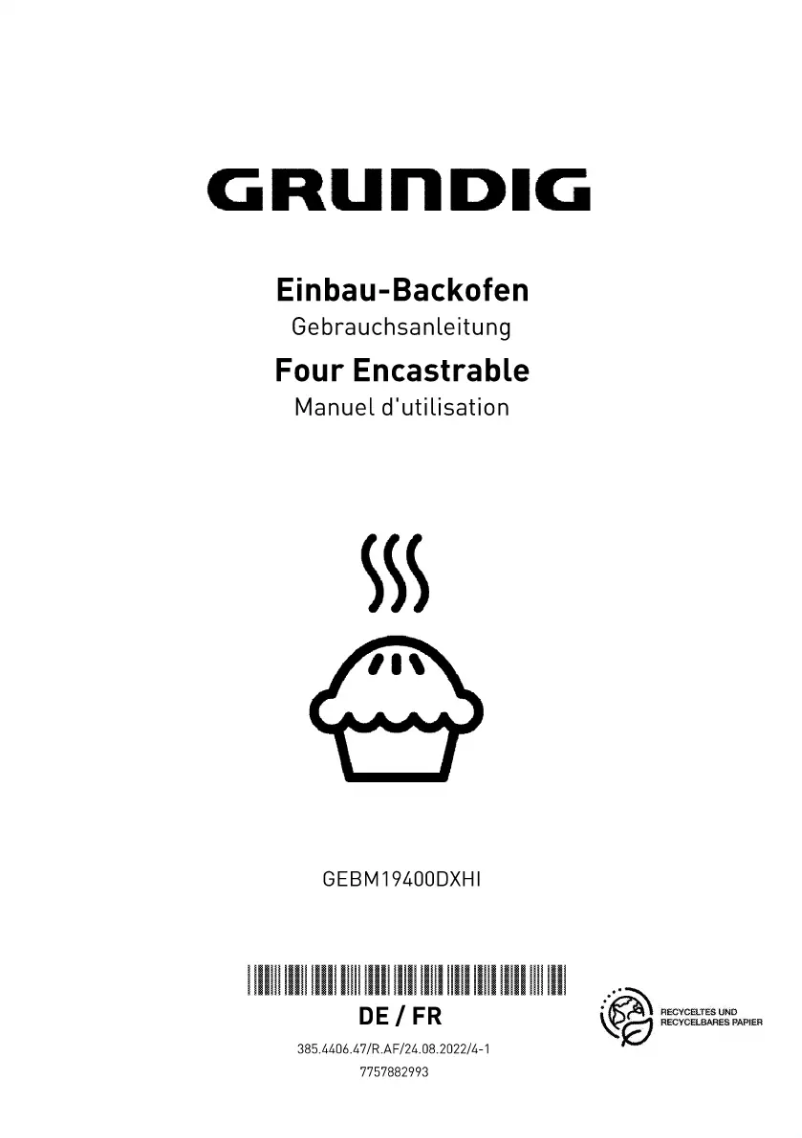 Page n°1 - Manuel utilisateur Grundig GEBM19400DXHI