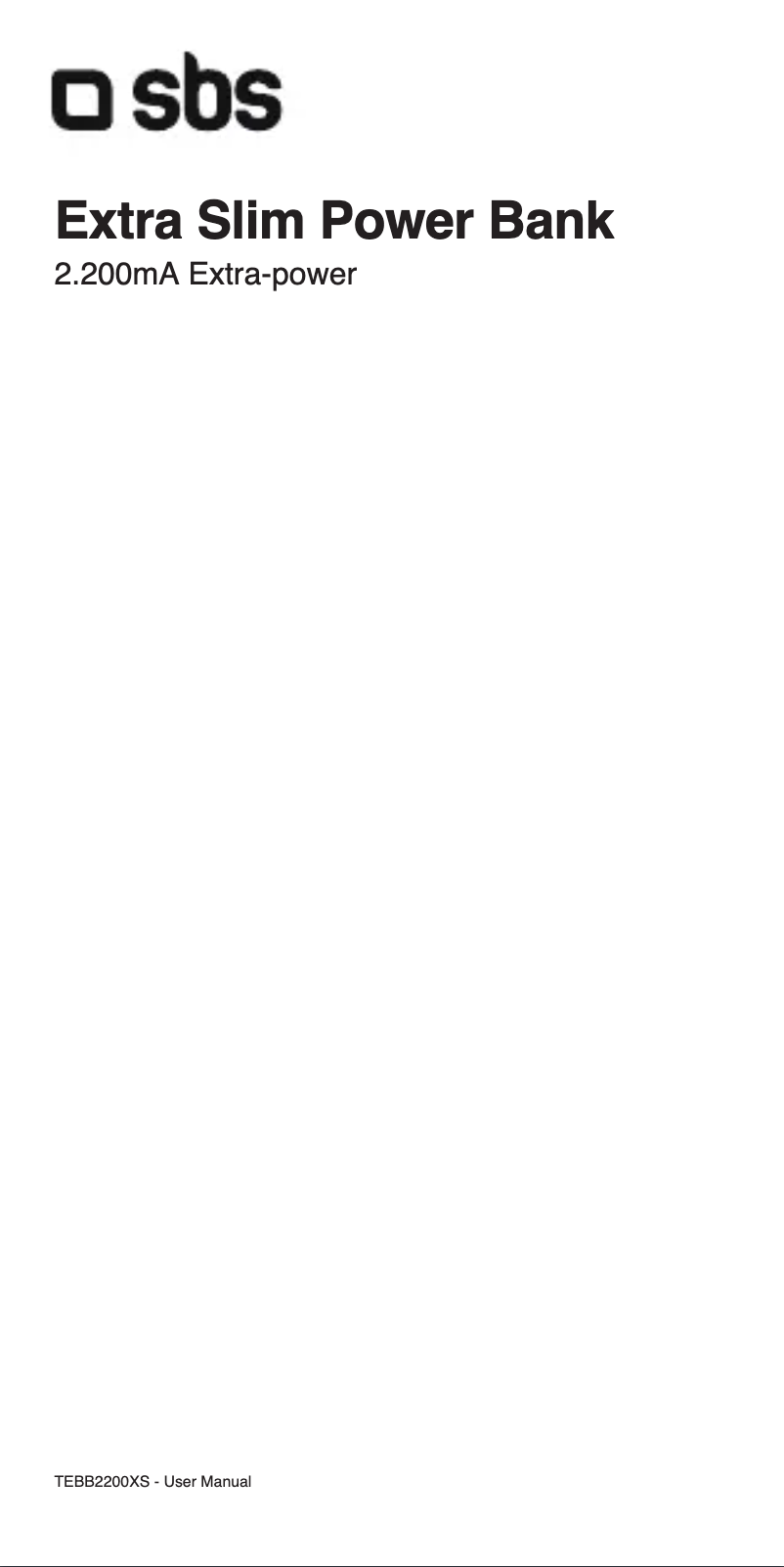 Image de la première page du manuel de l'appareil TEBB2200XSGP