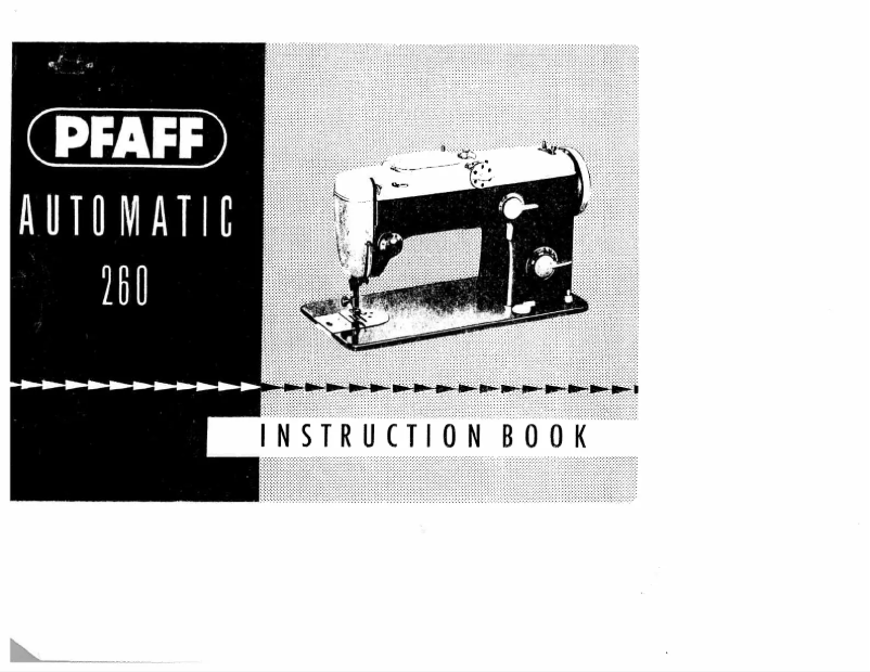 Page n°1 - Manuel utilisateur Pfaff automatic 260