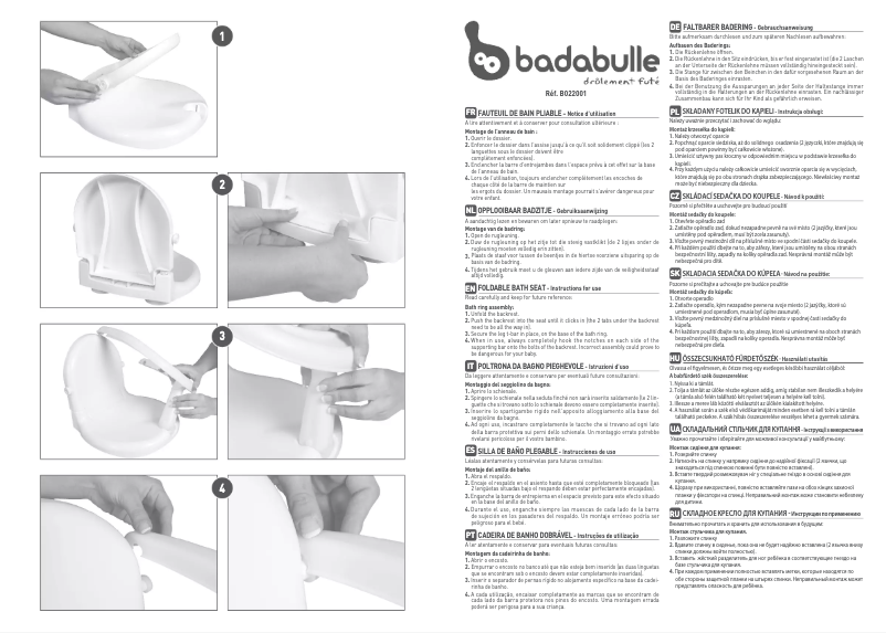 Page 1 de la notice Manuel utilisateur Badabulle B022001