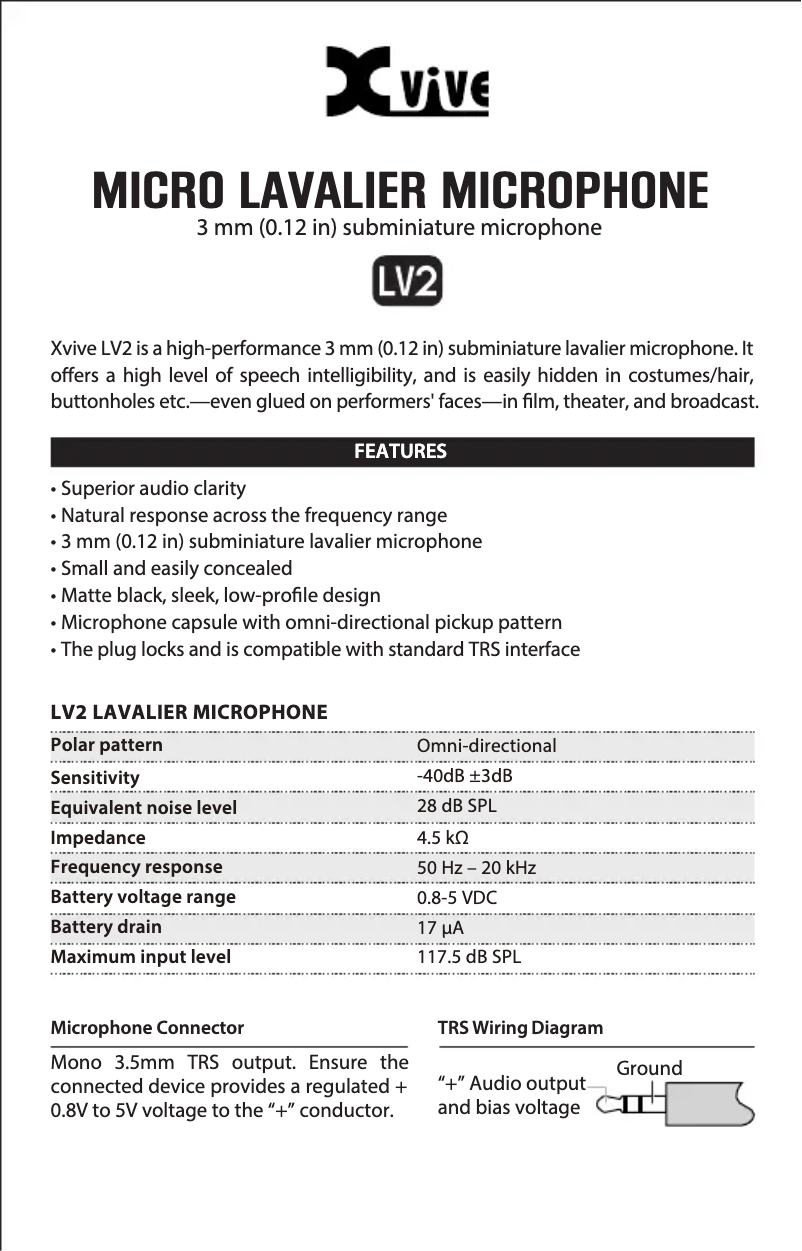 Image de la première page du manuel de l'appareil LV2