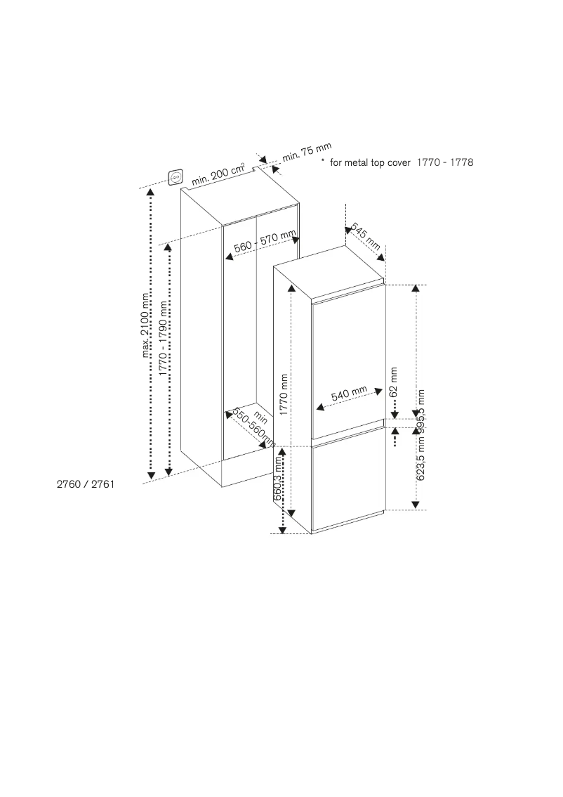 Página 1 del manual Instrucciones / montaje Bertazzoni REF603BBNPVC/20