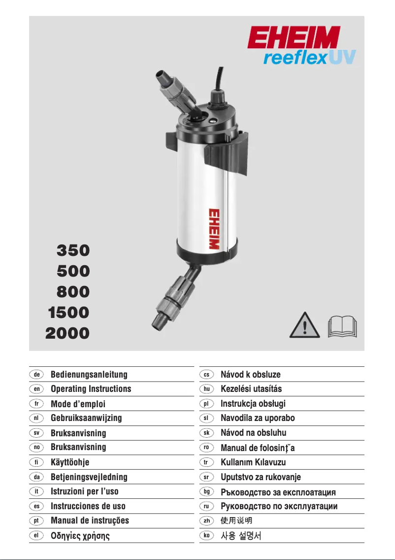 Image de la première page du manuel de l'appareil Reeflex UV 1500