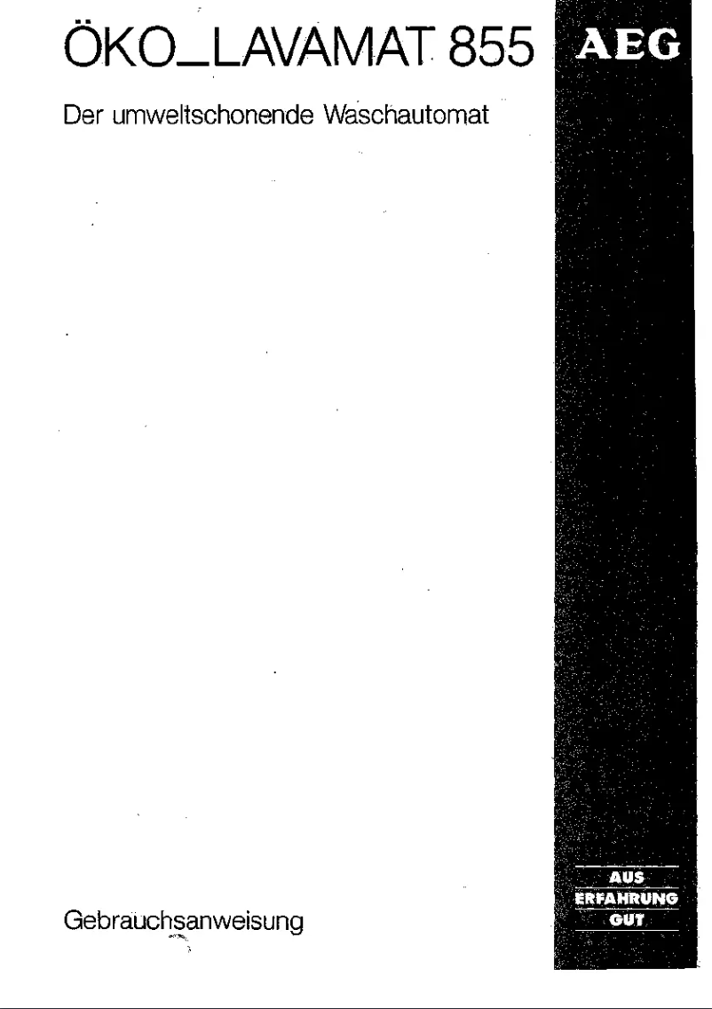 Image de la première page du manuel de l'appareil Lavamat 855