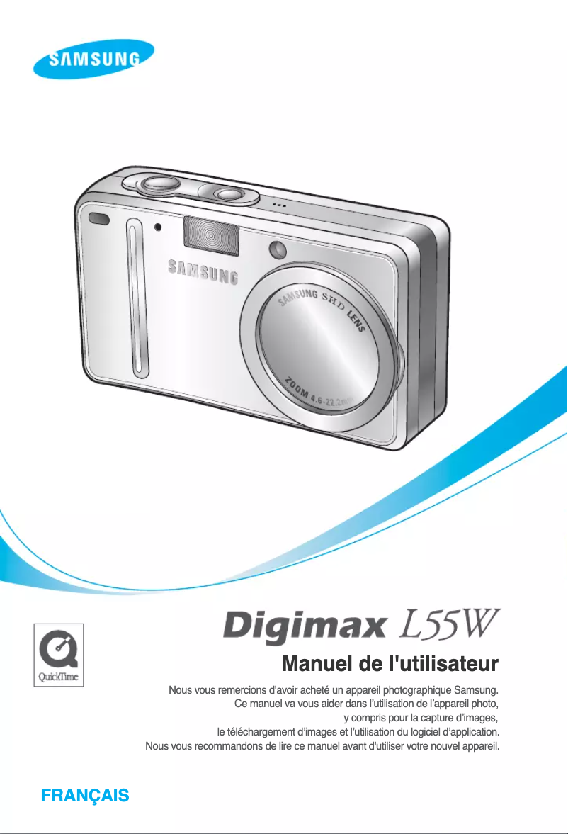 Image de la première page du manuel de l'appareil Digimax L55W