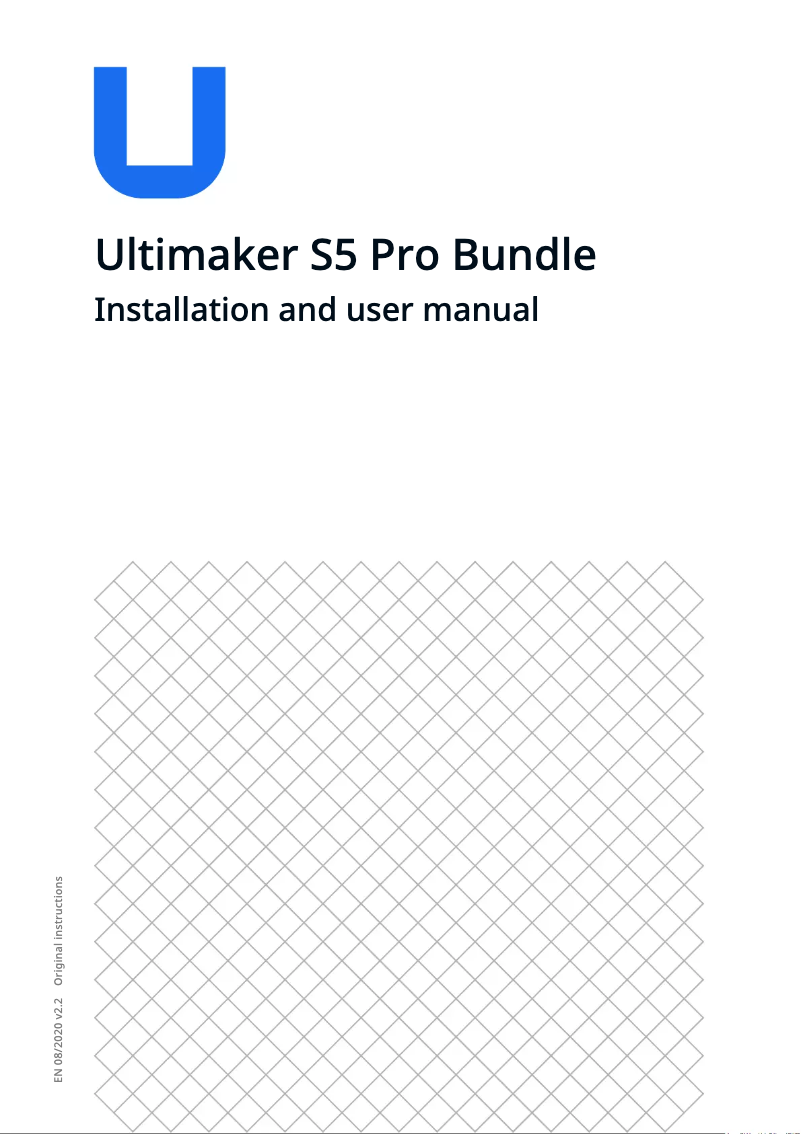 Page n°1 - Manuel utilisateur Ultimaker S5 Pro Bundle